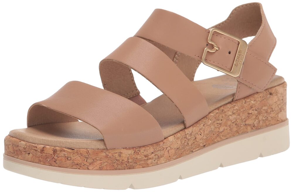 DR. SCHOLL'S SHOES WOMEN'S ONCE TWICE ESPADRILLE PLATFORM WEDGE SANDAL,TAWNY BIR
